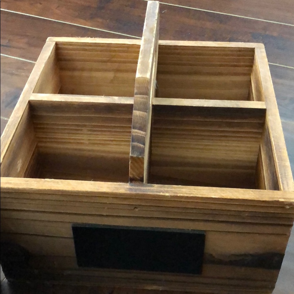 Set of 2 Wood Holders/Containers